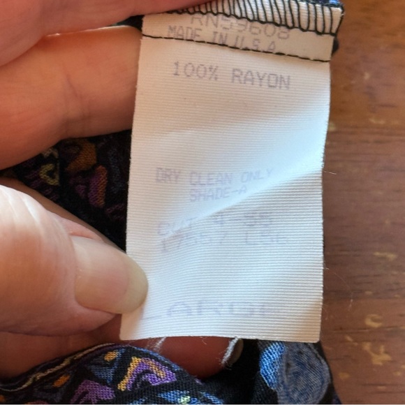 Vintage Marsha Brander Componix Artsy 2 Pc Jacket Top Blue Black L Boho Hippie - Picture 15 of 15